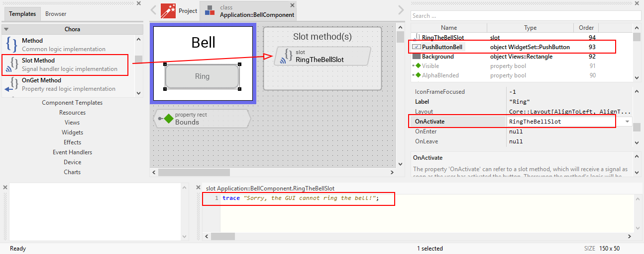 Adding your first GUI component :: Embedded Wizard Tutorial